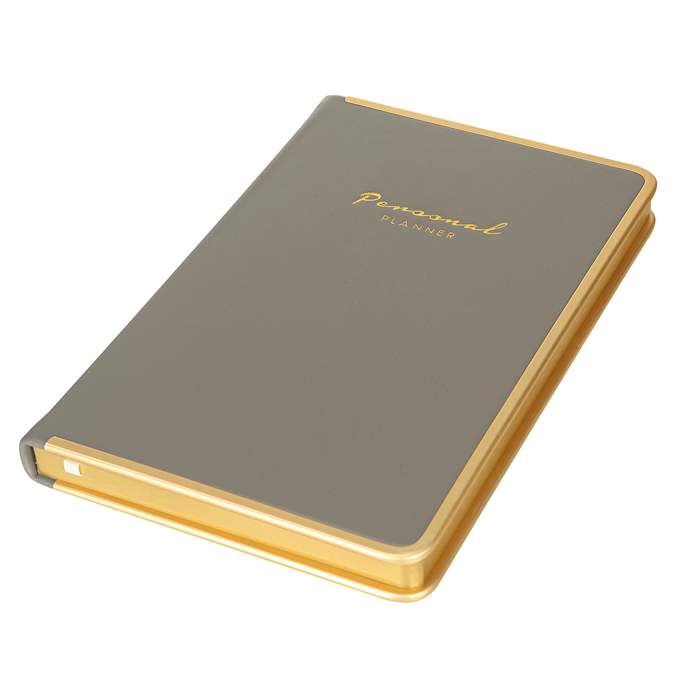 Monaco Undated Diary Personal Planner Vegan Cover (Gray)