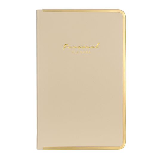 Monaco Undated Diary Personal Planner Vegan Cover (Beige)
