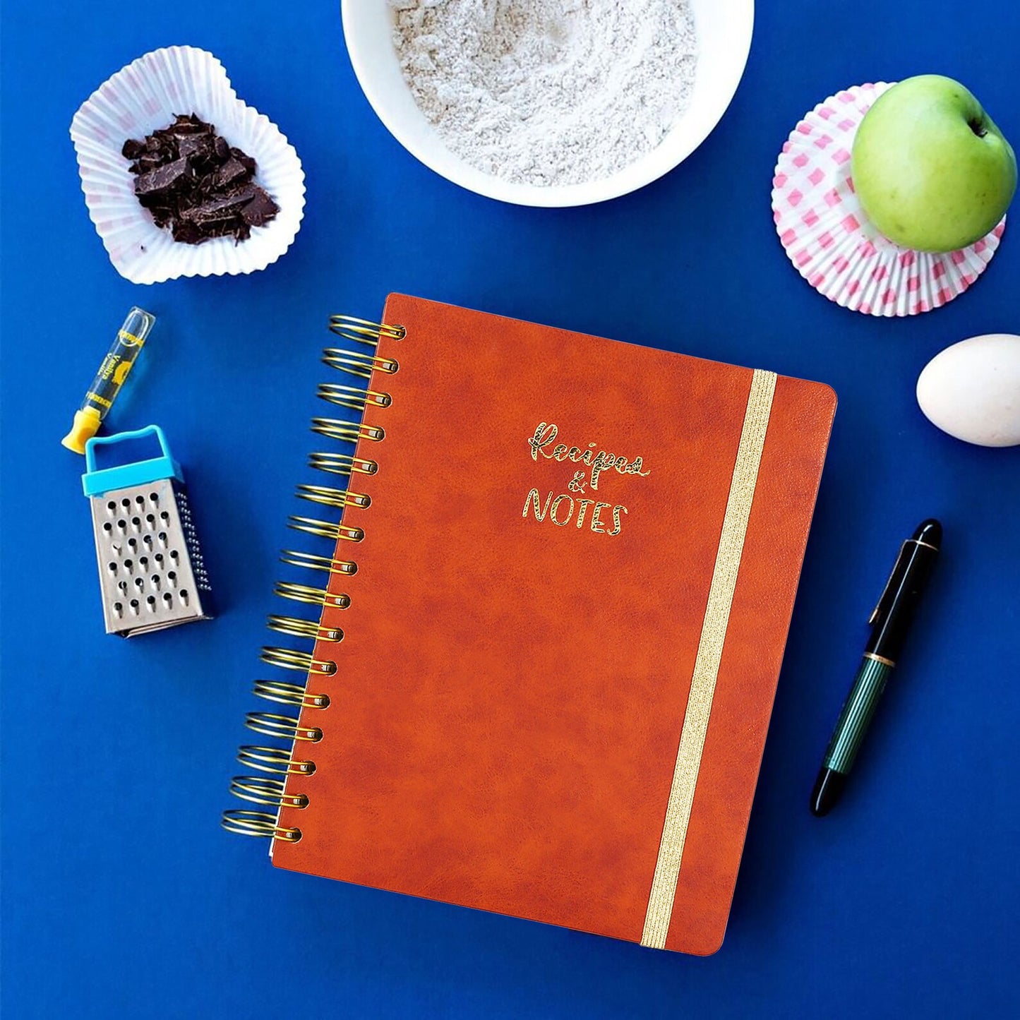 Recipes & Notes, Planner For Your Recipes 7.3x8.5"(Brown)