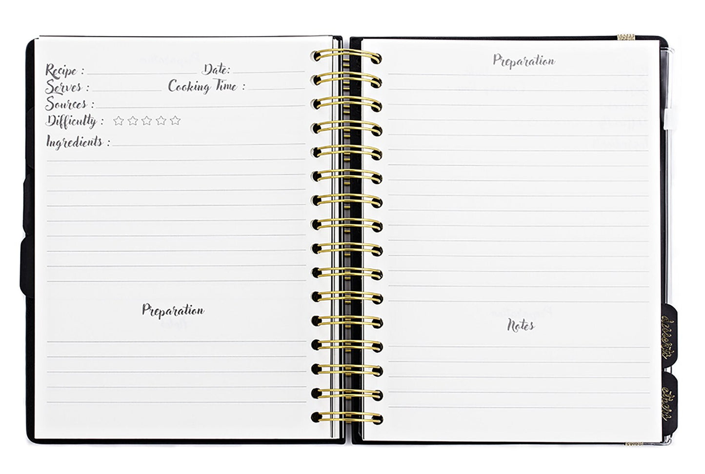 Recipes & Notes, Planner For Your Recipes 7.3x8.5"(Brown)