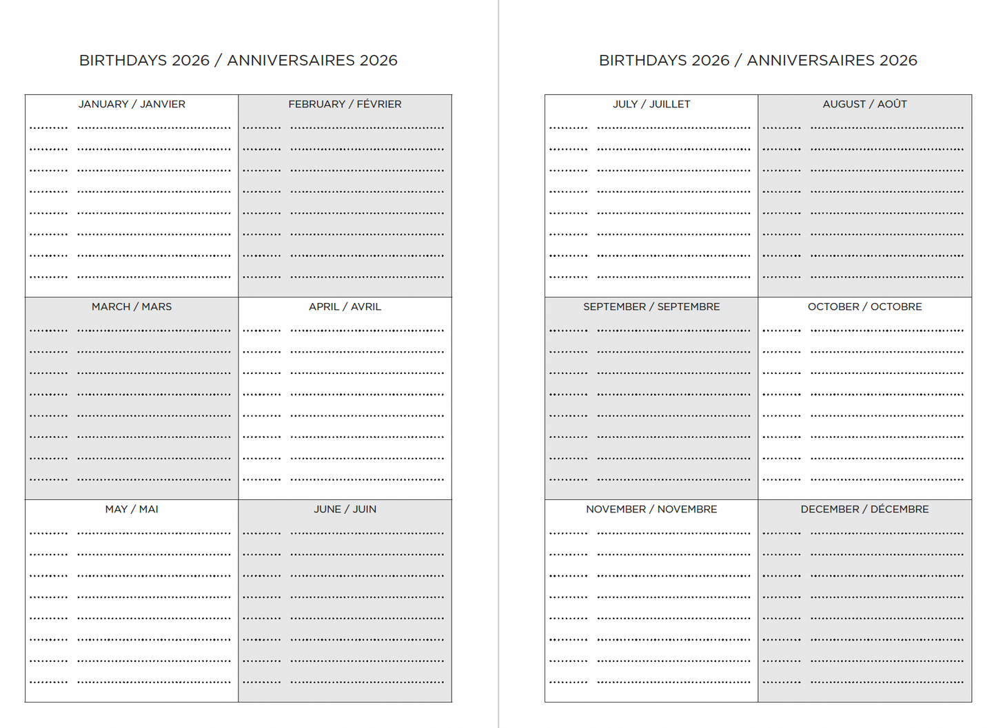 2025–2026 Smyth Academic Weekly Planner — Black A5 Vegan Leather (18-Month, Bilingual)