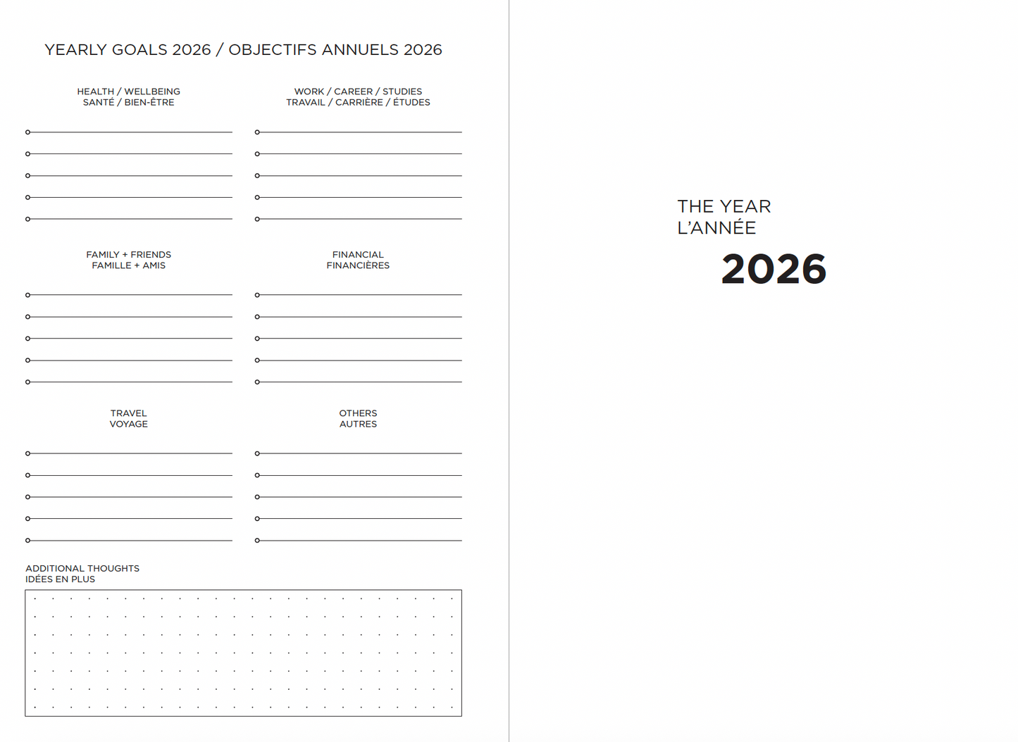 2025–2026 Smyth Academic Weekly Planner — Black A5 Vegan Leather (18-Month, Bilingual)