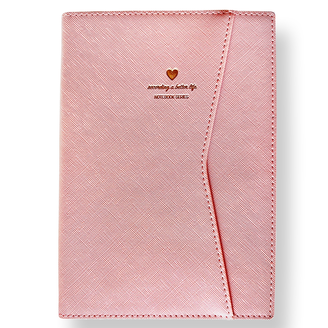 LIFE Leatherette Fashion Journal with Sleeve Cover (Pink)