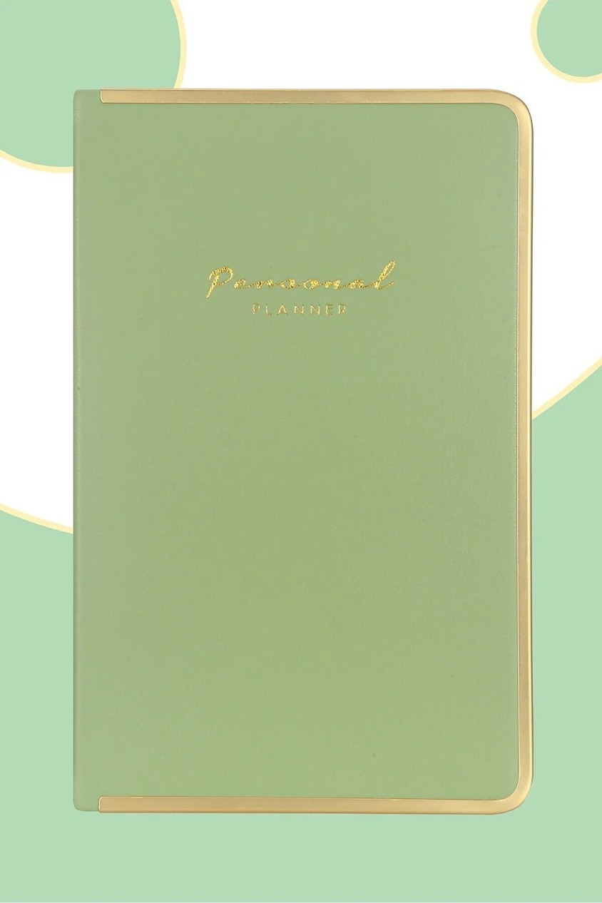 Monaco Undated Diary Personal Planner Vegan Cover (Lime)