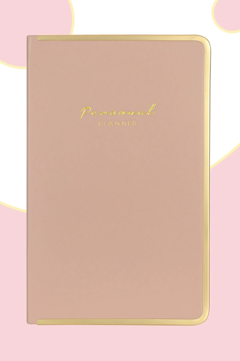 Monaco Undated Diary Personal Planner Vegan Cover (Burnt Rose)