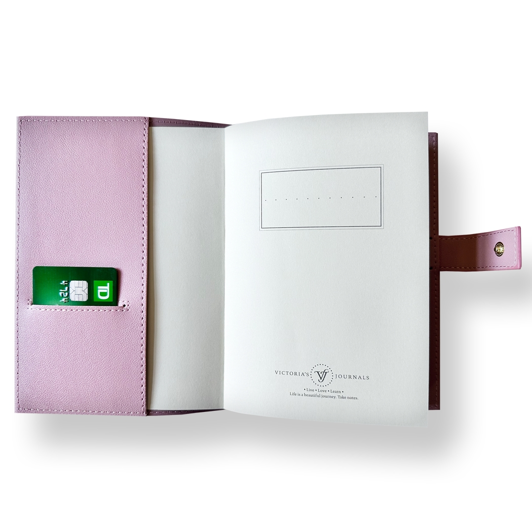 Sakura Soft Vegan Leather Journal in Gift Box (Pink)