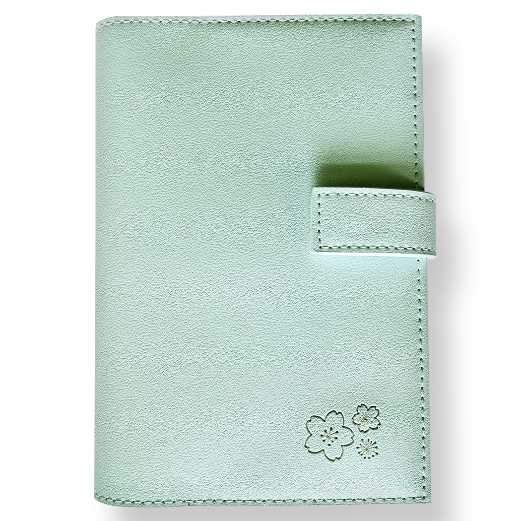 Sakura Soft Vegan Leather Journal in Gift Box (Green)