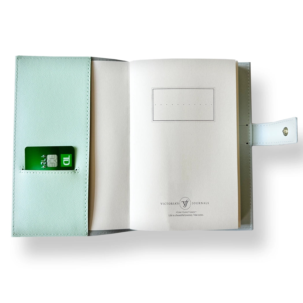 Sakura Soft Vegan Leather Journal in Gift Box (Green)