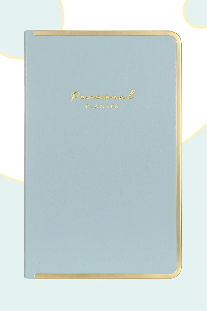 Monaco Undated Diary Personal Planner Vegan Cover (Sky Blue)