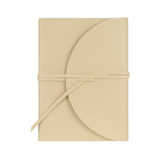 PELLA Dotted Bullet Journal, Flexy Leatherette Cover, 192pages, 80 gsm Cream Paper(Beige)