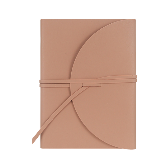 PELLA Dotted Bullet Journal, Flexy Leatherette Cover, 192pages, 80 gsm Cream Paper (Burnt Rose)