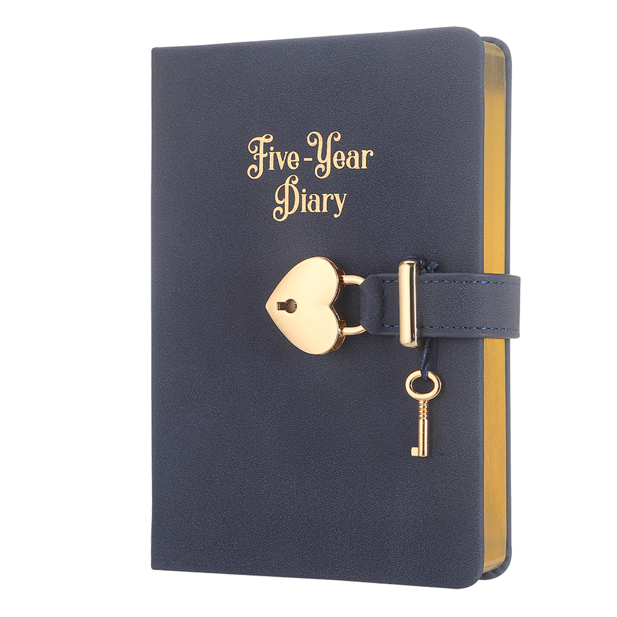 5 Year Heart-Lock Diary for Women and Girls (Blue)