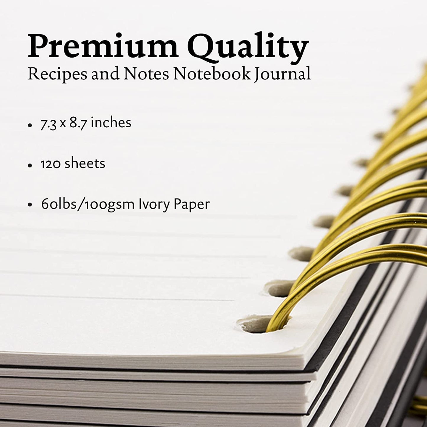Recettes et notes, livre de recettes pour vos propres recettes, journal de recettes vierge, écrivez le vôtre, planificateur et organisateur de recettes, avec onglets 7,3 x 8,7", 240p