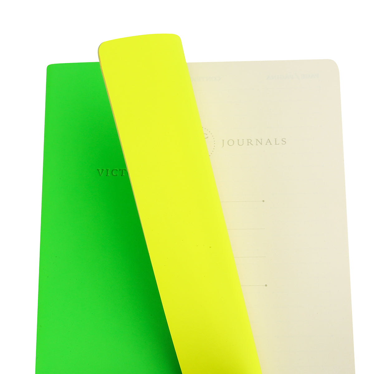 Victoria's Journals Neon Dotted Bullet Journal, Flexy Leatherette Cover, 96pages, 80 gsm (Neon Green)