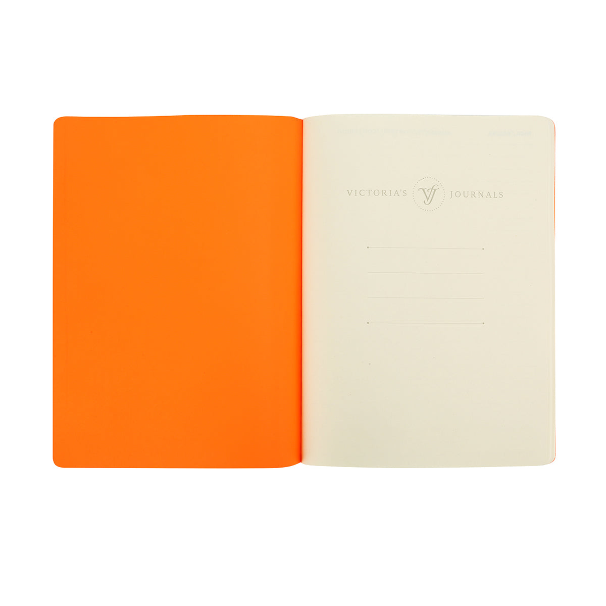 Victoria's Journals Neon Dotted Bullet Journal, Flexy Leatherette Cover, 96pages, 80 gsm (Neon Orange)