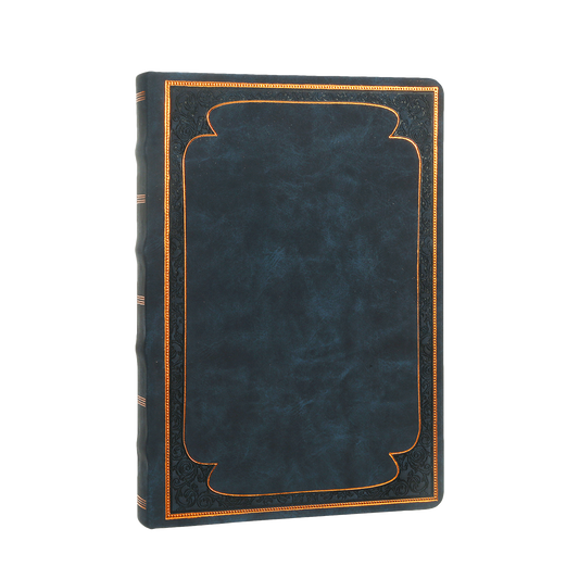 Victoria's Journals Vintage Style Diary for Men and Women – Use it for Writing, Note Taking, Poetry, Travel, Gratitude, Mindfulness, Self-Help, Daily Affirmations or a Prayer Journal 320p. (Dark Blue)